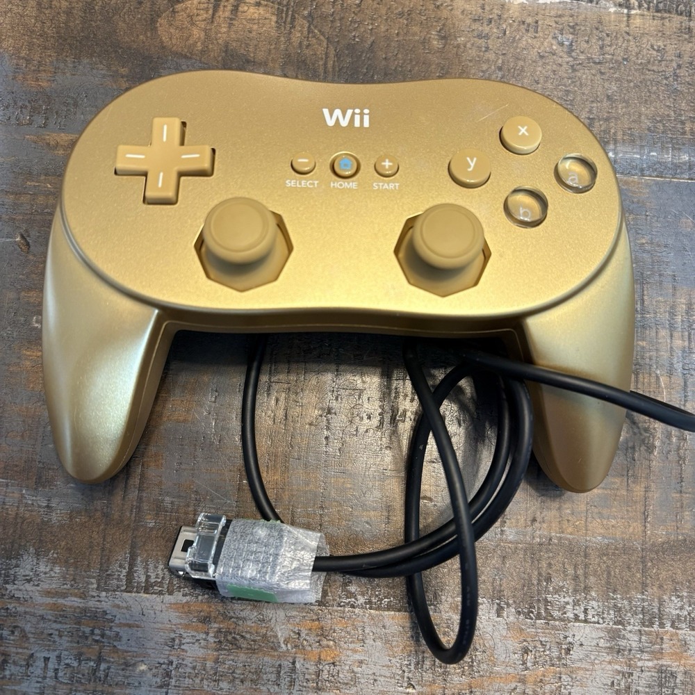Nintendo Wii Golden Nunchuck Remote Controller Steering Gold Zelda New No Box